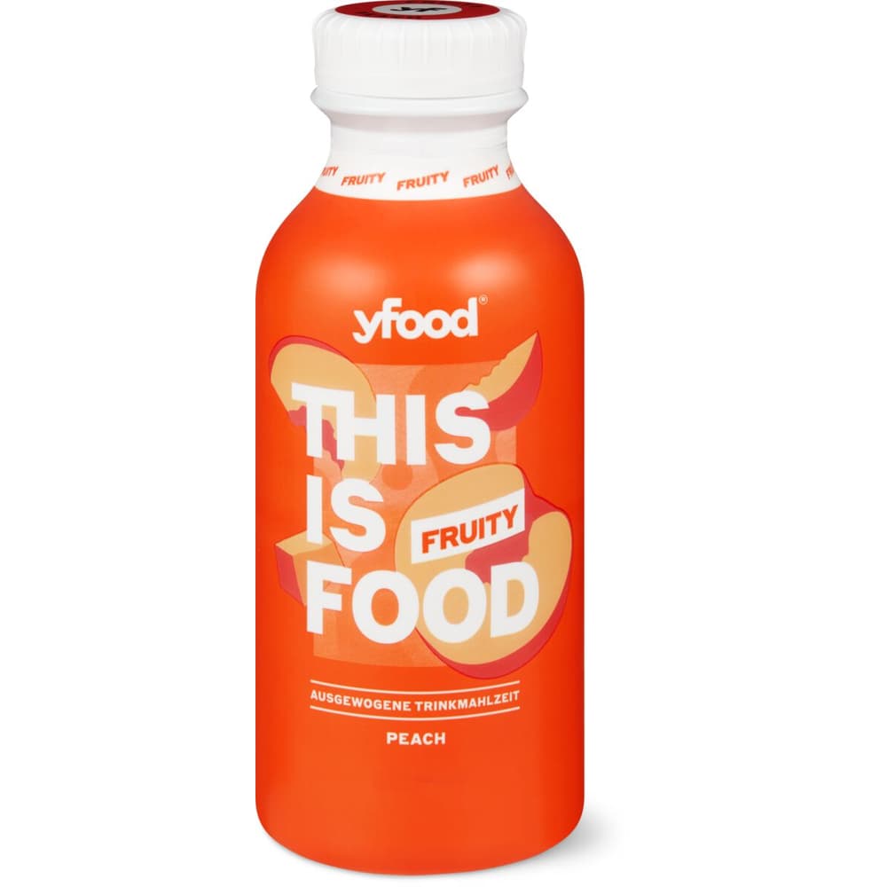 yfood This is food Fruity · Drink · Pfirsich • Migros