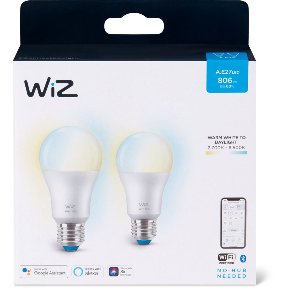 WIZ LED SMART KALT/WARMWEISS A 60W E27 • Migros