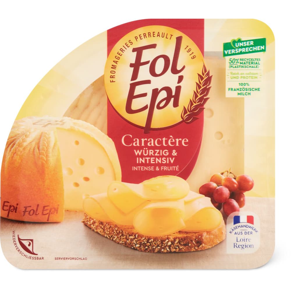 Fol Epi Caract re French semi hard cheese full fat made from