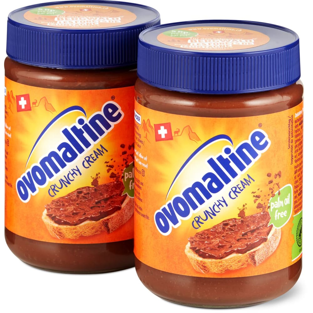 Ovomaltine Crunchy Cream, 800g (Chocolate Spread, 2 X 400g Jars)