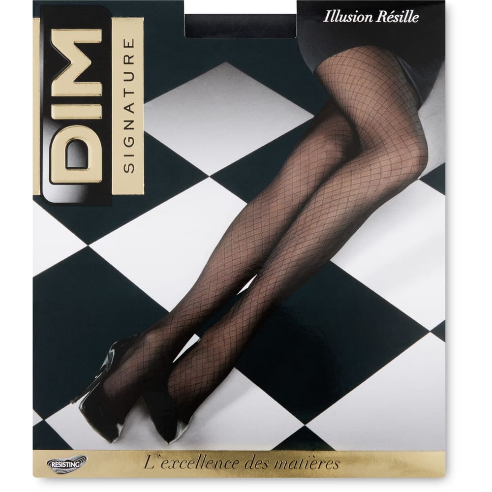 Dim Style Women's Black Cannage-Effect Fishnet Socks