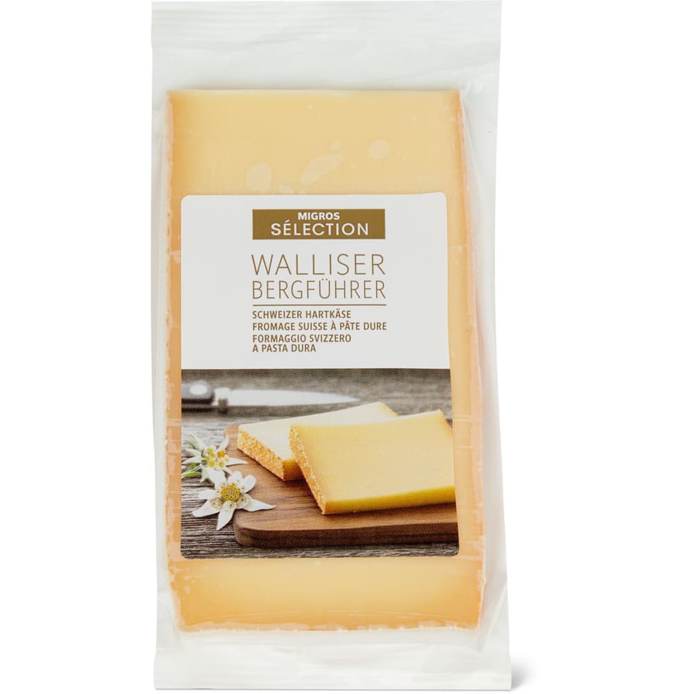 Achat Sélection · Fromage Suisse à Pâte Dure · Guide De Montagne Du Valais • Migros 