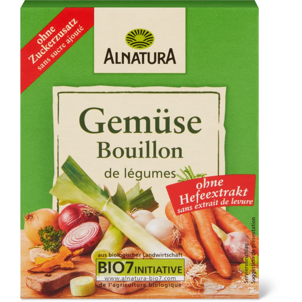 Achat Alnatura · Cubes de bouillon aux légumes exempts de levure • Migros