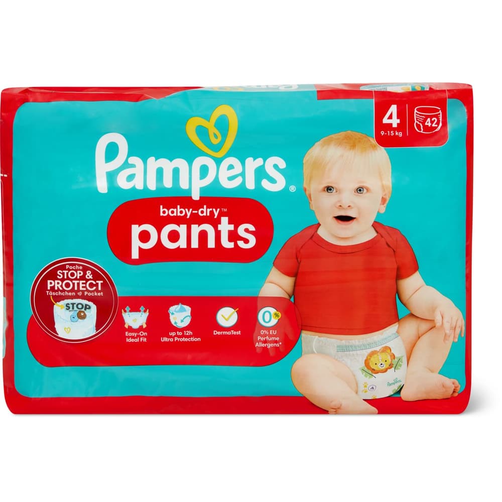 Pampers Couches-culotte taille 4 : 8-15Kg baby dry 
