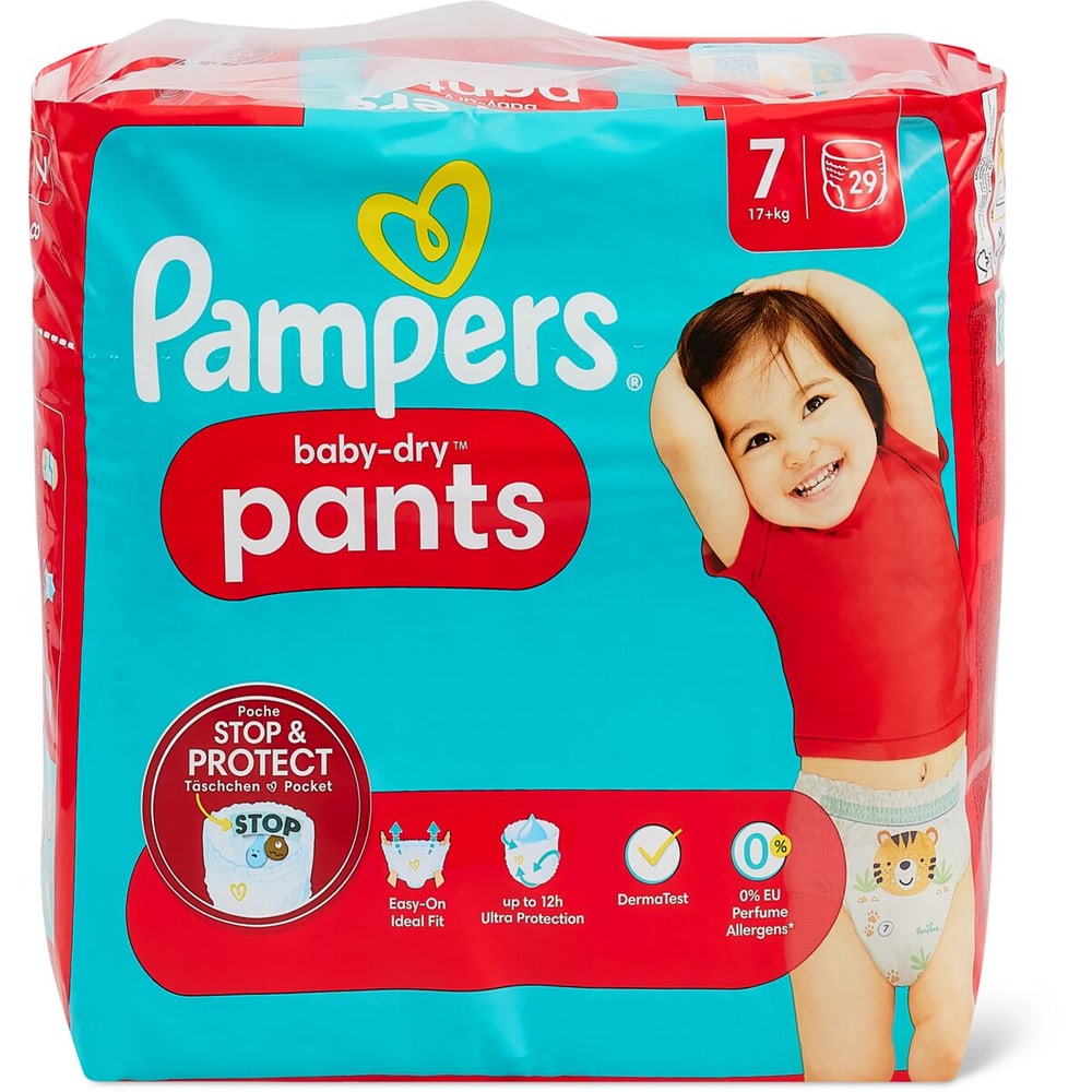 Pampers Bébé Dry Pants Taille 7 - 74 Livres de couches