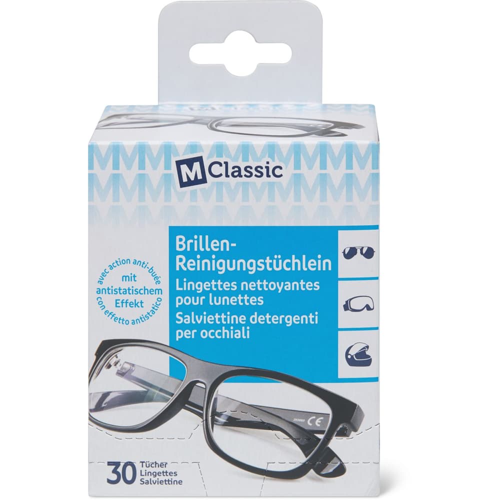 M-Classic · Lingettes nettoyantes pour lunettes