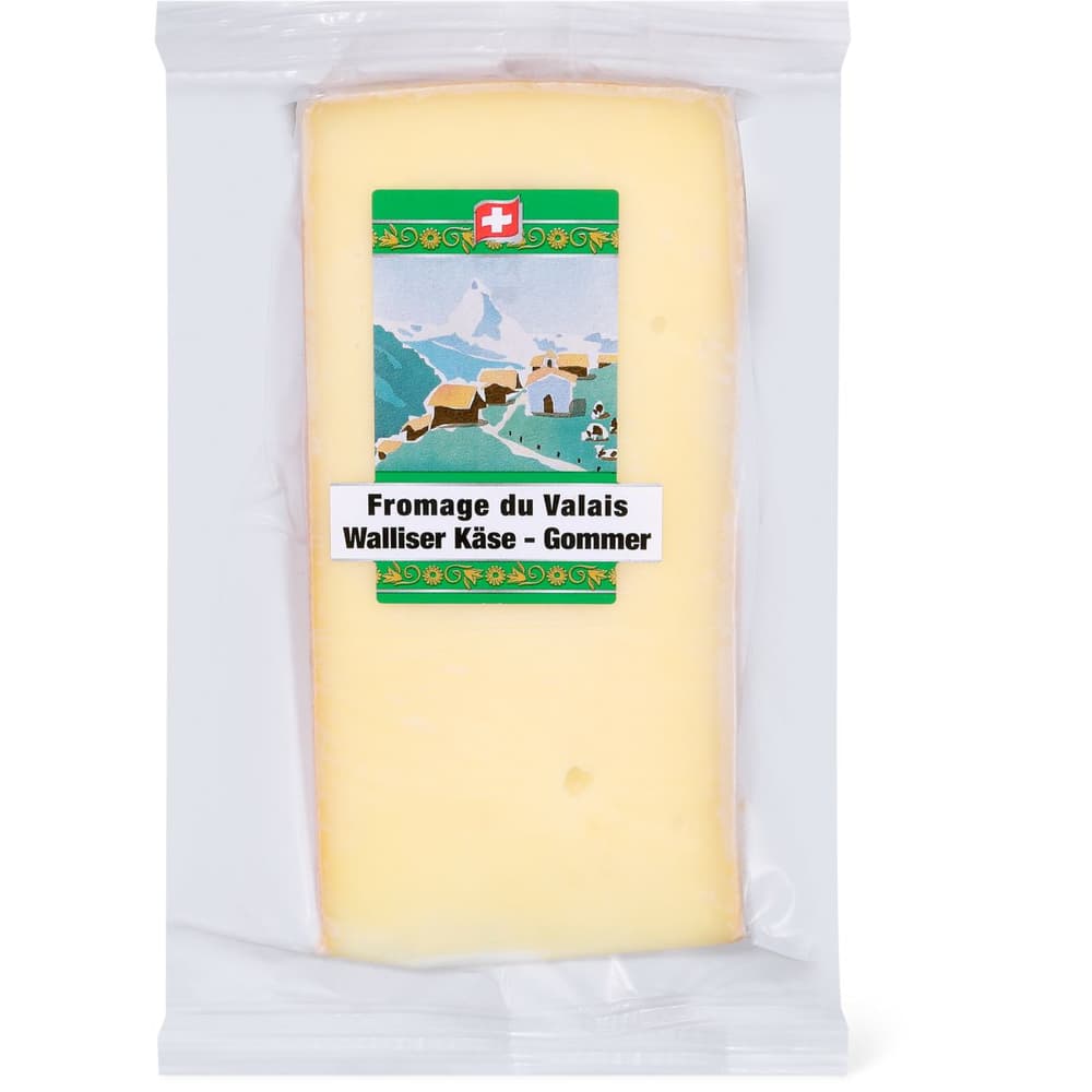 Fromage Du Valais · Fromage Suisse à Pâte Mi Dure Gras à Base De Lait Thermisé • Migros 