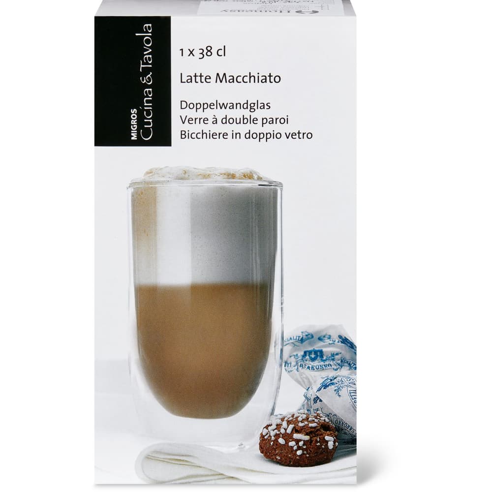 Lot 2 Verre à Double Paroi - 250ML - pour Cappuccino, Latte Macchiato ou  Café/Thé
