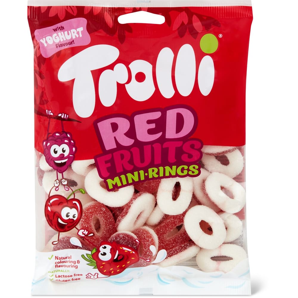 Trolli · Frothy sugar sweets · red fruits • Migros