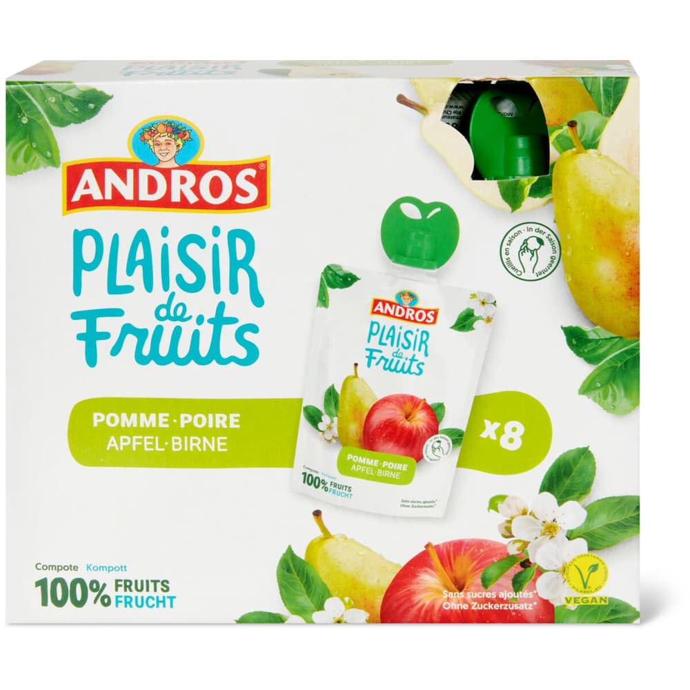 Achat Andros · Compote en gourde · Pomme-Poire • Migros