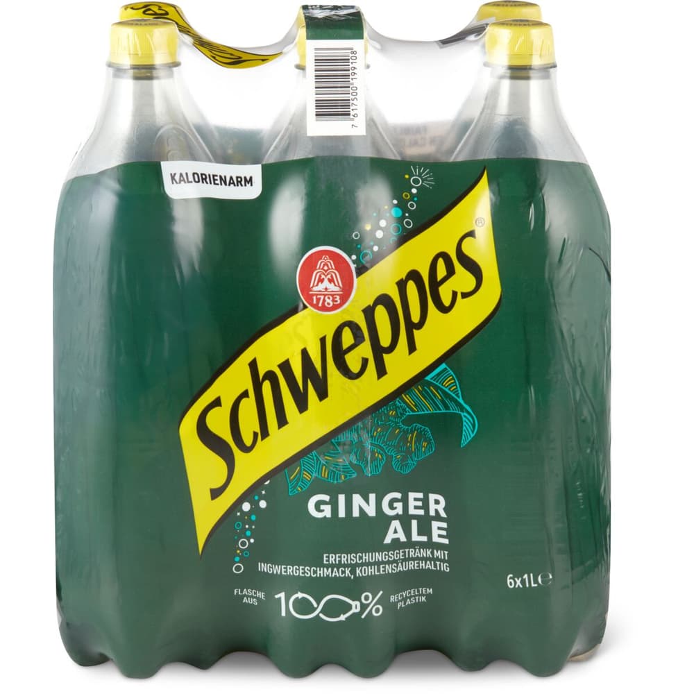 Schweppes · Kalorienarme Limonade · Ginger Ale • Migros