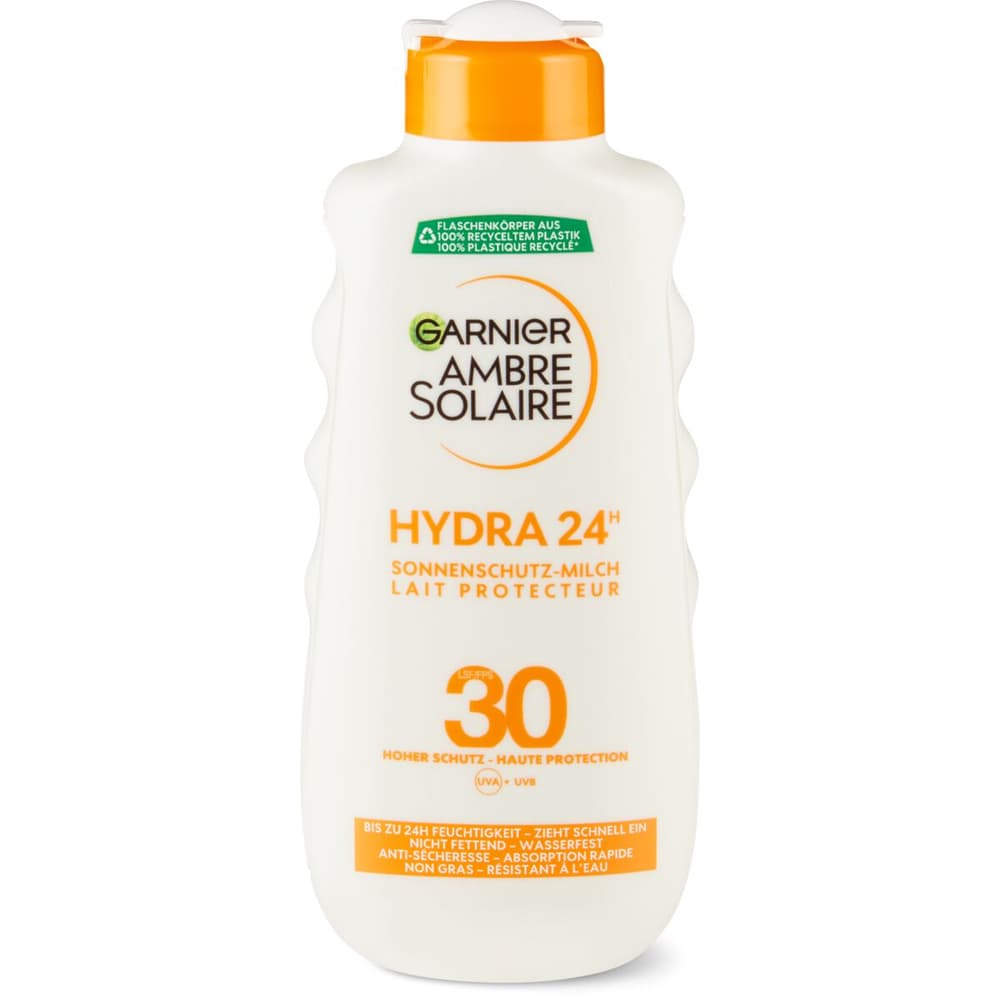 Garnier Ambre Solaire · Sun protection milk · SPF 30, Hydra 24H • Migros