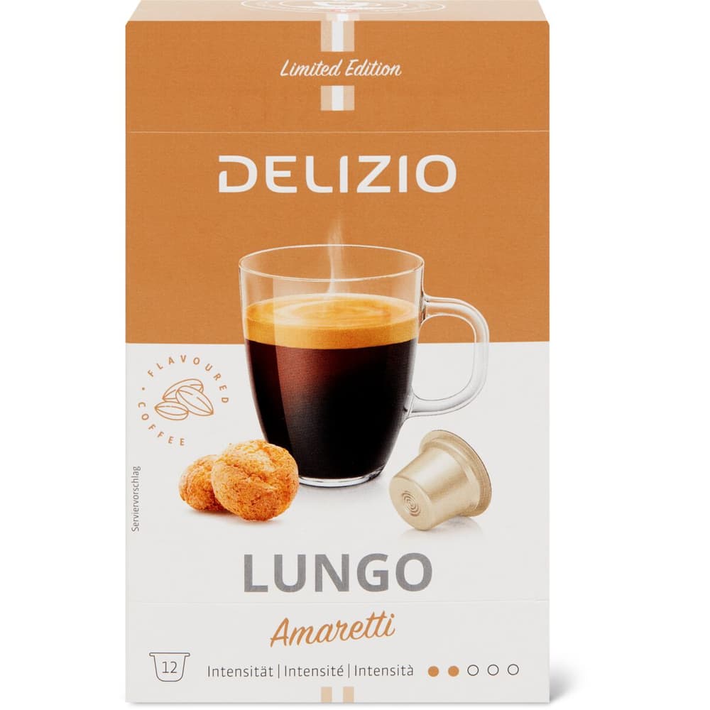 Delizio · Capsules de café · Lungo Amaretti • Migros