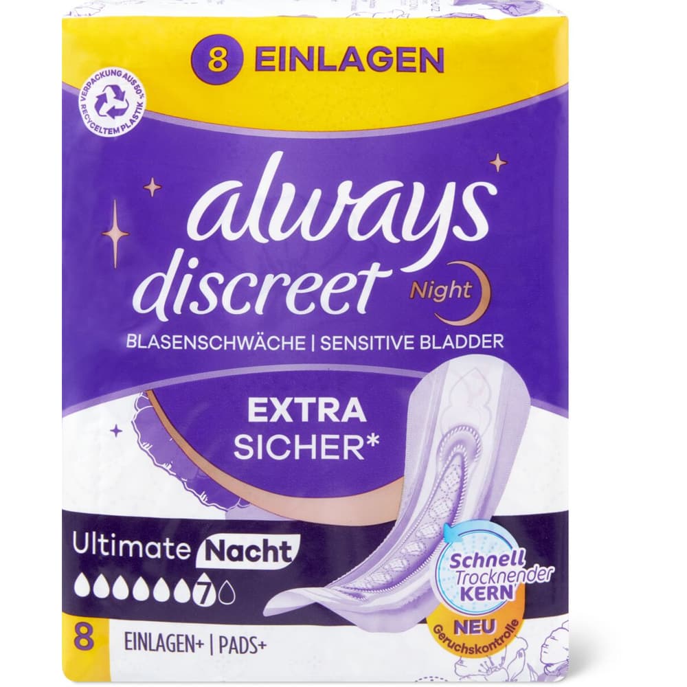 Always Discreet · Incontinence pads · Ultimate, day • Migros
