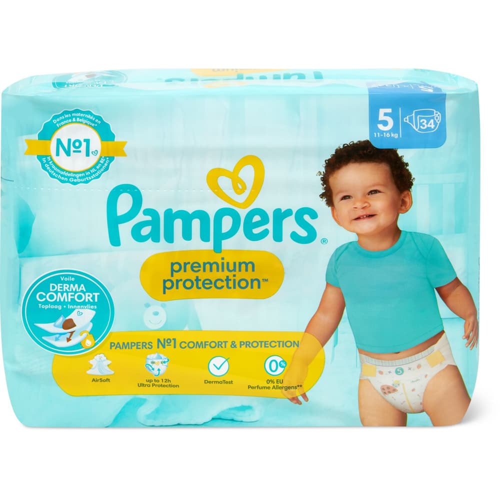 Achat Pampers Premium Protection · Couches · Taille 5 - 11-16kg • Migros