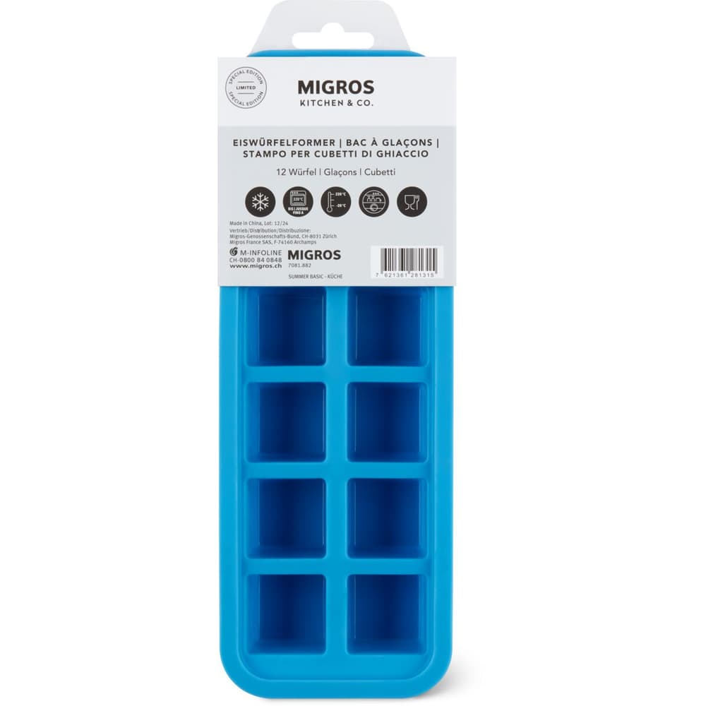 Stampo Per Cubetti Di Ghiaccio Bianco – Set Da 6 Vaschette Impilabili, 96 Cubetti, In PP Resistente Per Freezer E Feste