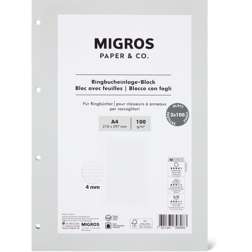 GUOKOFF Lot De 4 Classeurs à Anneaux A4 - Dos 45mm Noir - Grande Capacité
