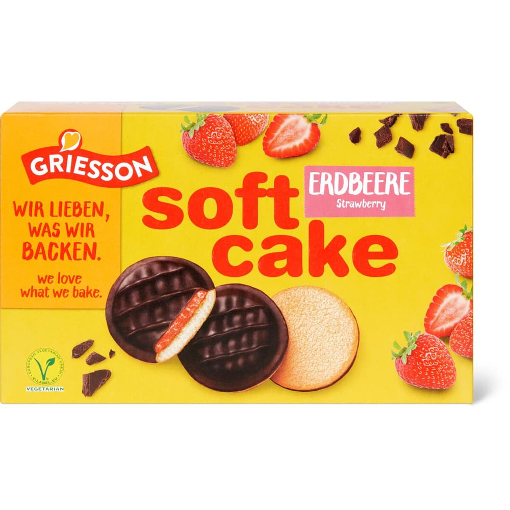 Griesson Soft Cake · Gebäck mit fruchtiger Füllung · Erdbeere • Migros