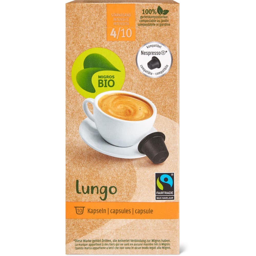 Kaufen Migros Bio Kaffee-Kapseln · Lungo, Kompatibel System •