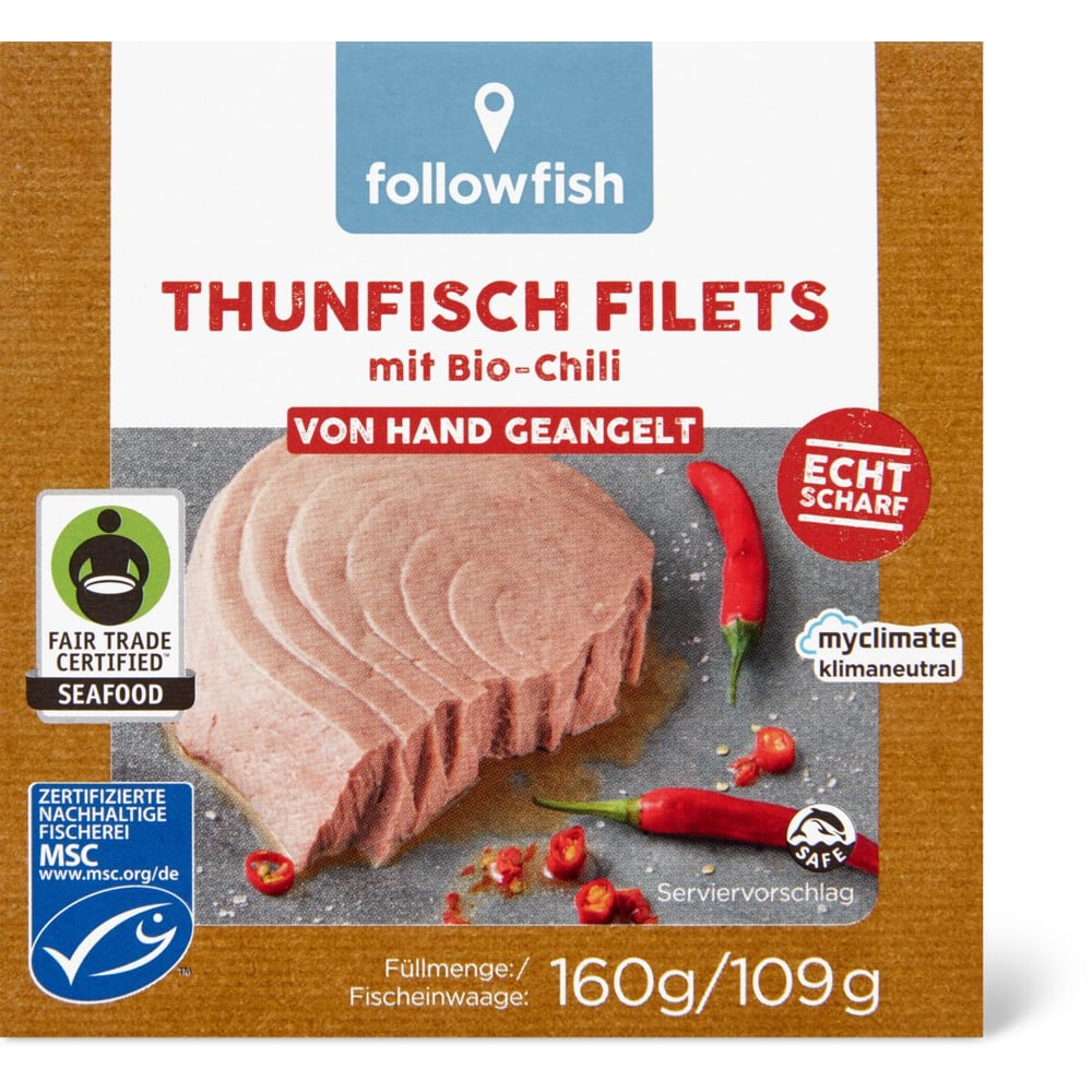 Followfood · Tuna · with organic chilli • Migros