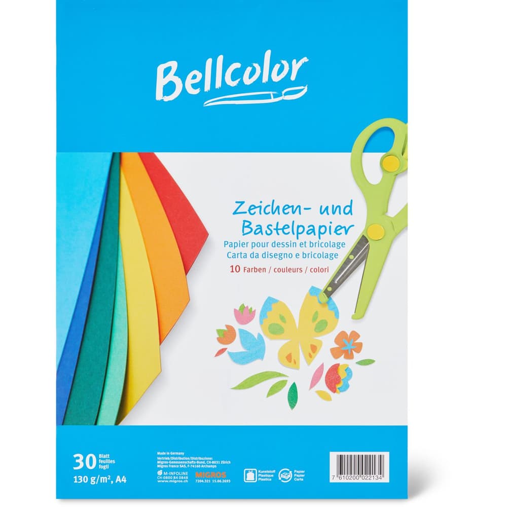 Acquista Bellcolor · Carta da disegno A4, colorato · 130g/m2 • Migros