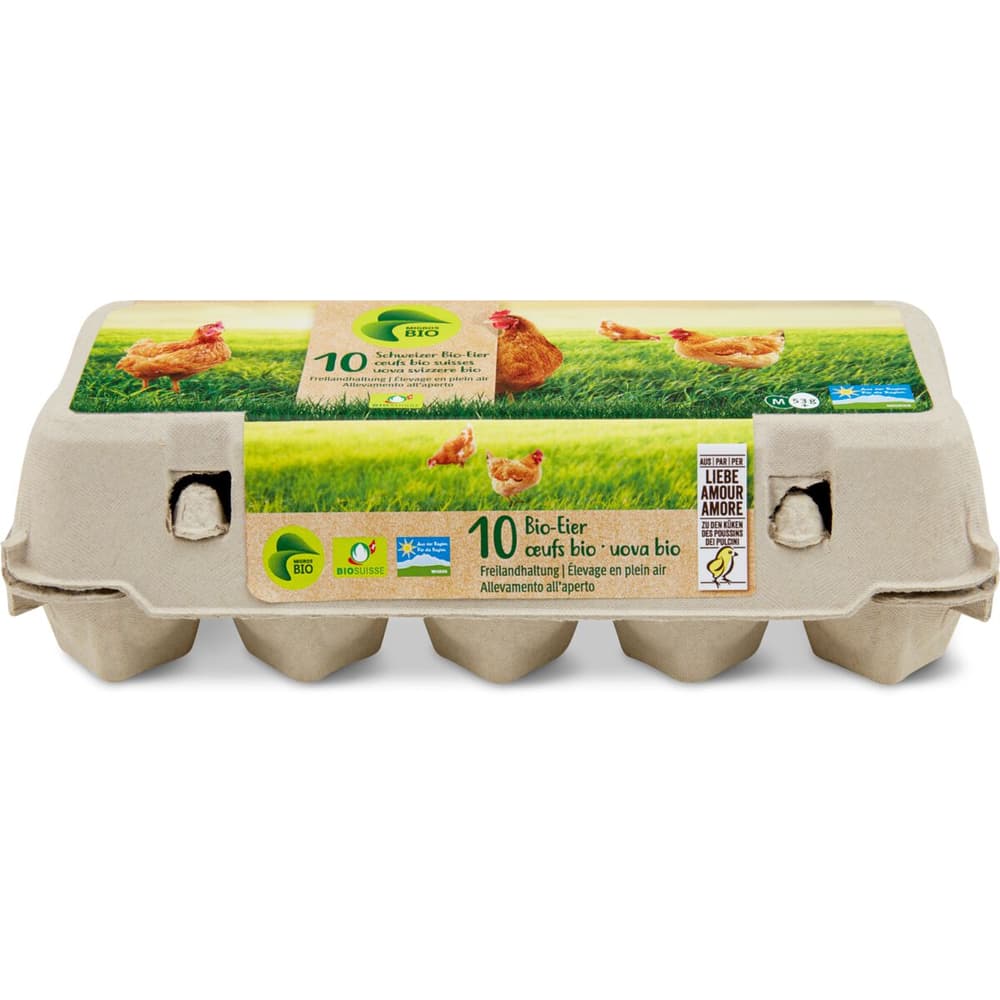 Bio Eier Schweiz Freiland 53g+ • Migros