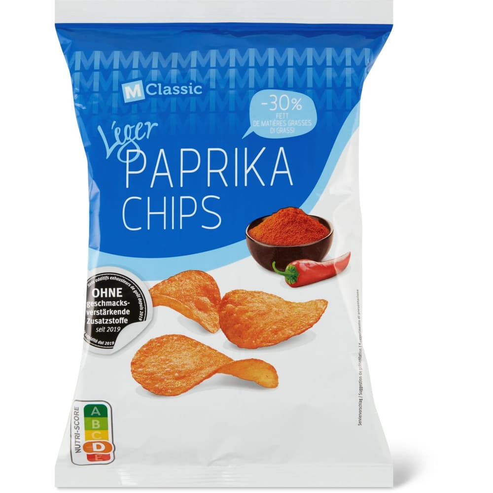 M Classic Léger Chips Paprika Migros