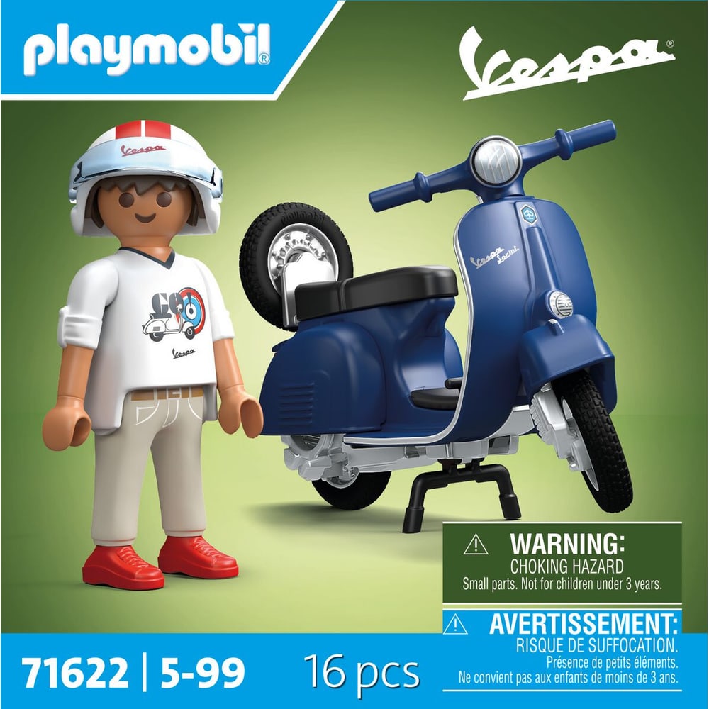 Playmobil 71622 1969 Vespa 150 Sprint Veloce - Bleu - Jeux & Jouets Playmobil 71622 1969 Vespa 150 Sprint Veloce - Bleu - Jeux & Jouets