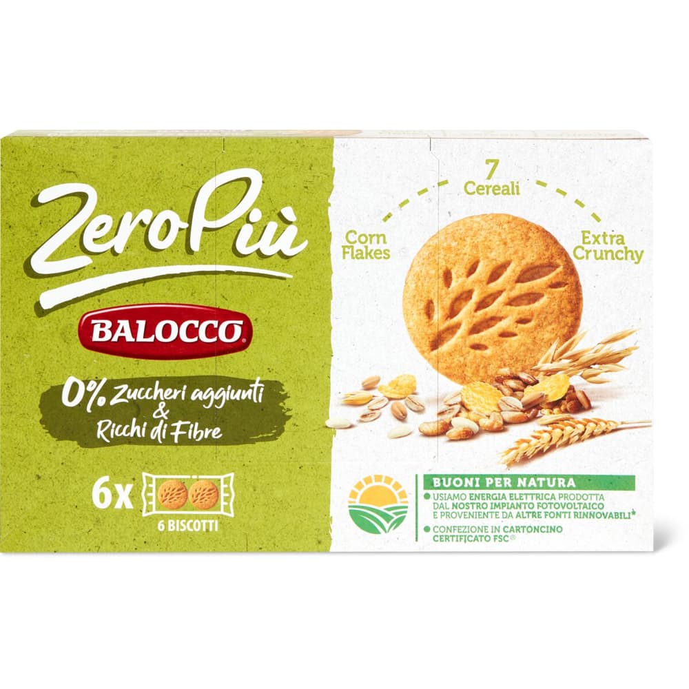 Biscotti Zero Piu' Senza Zucchero 7 Cereali Balocco