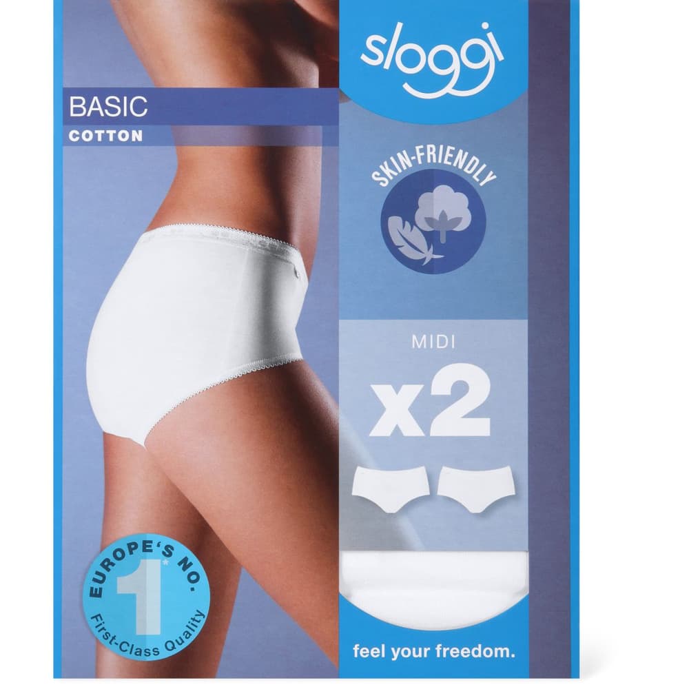 Slip Donna Sloggi – Morbido In Cotone Ed Elastan, Lavabile In Lavatrice, Confezione Da 1 Pezzo