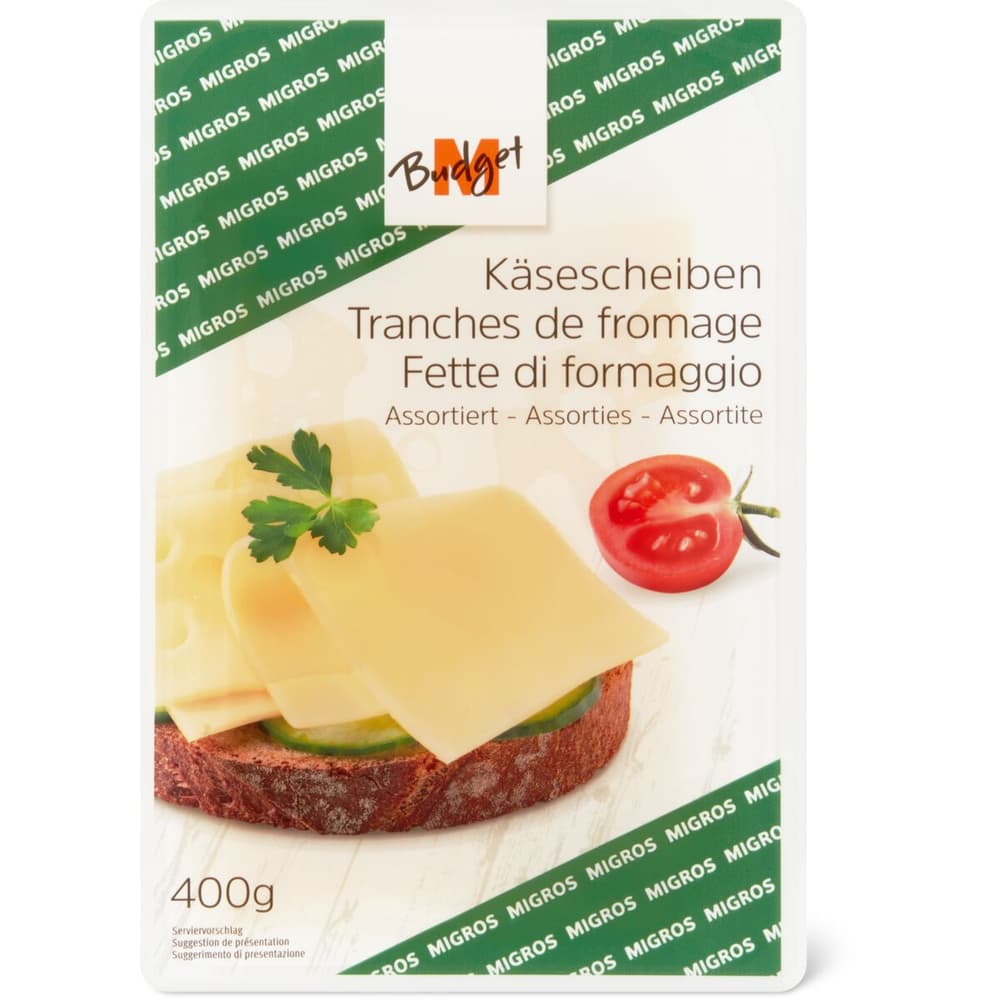 M Budget · Fromage Allemand à Pâte Mi Dure Et Dure · En Tranches Edam Tilsit Emmental • Migros 