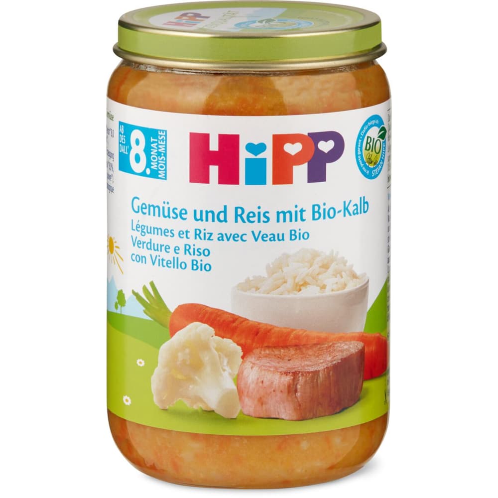 HiPP Pappa Completa Bio - Riso con Carote e Tacchino, 220 g - Piccantino  Shop Online Svizzera