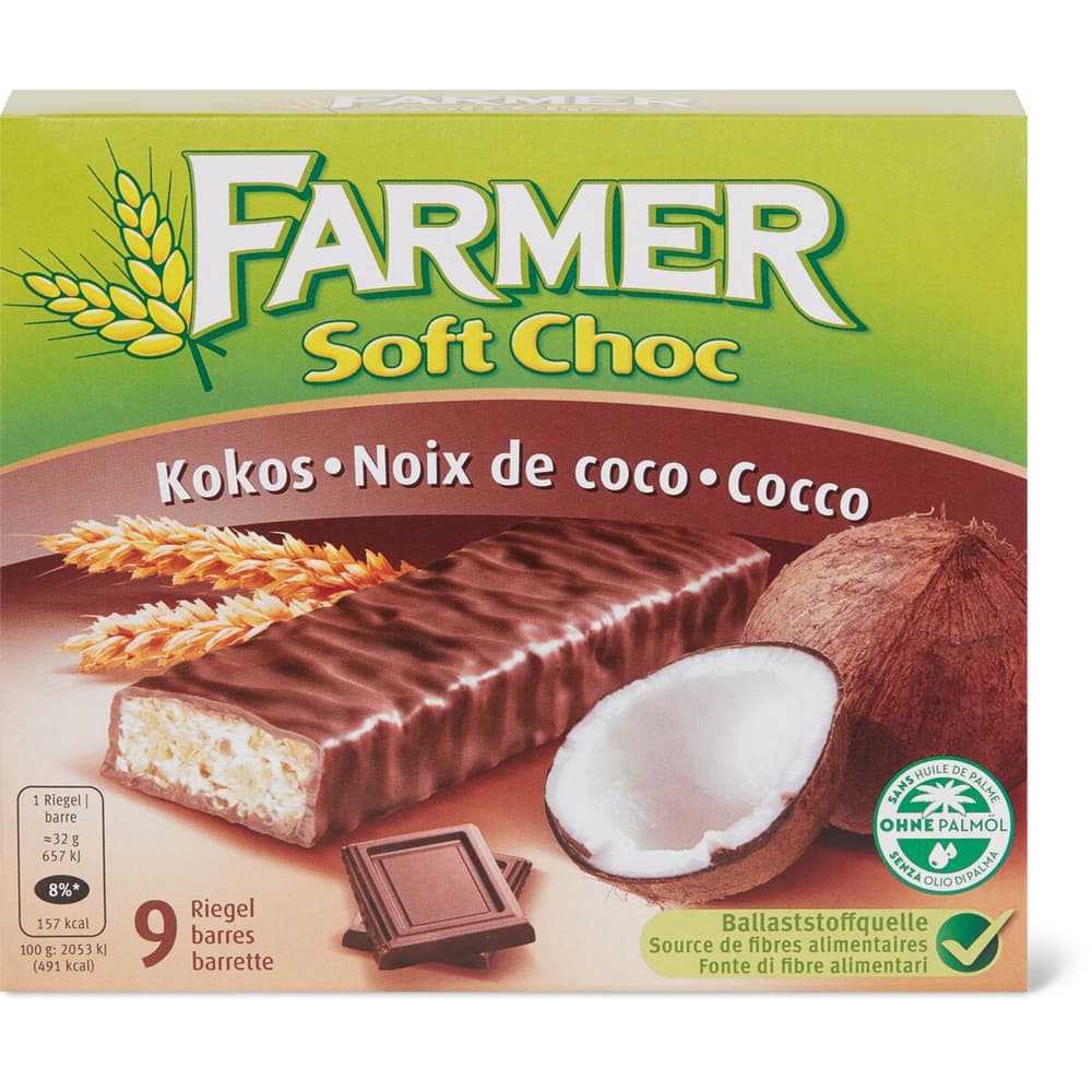 Achat Farmer Soft Choc · Barres de Céréales · Noix de coco - chocolat ...