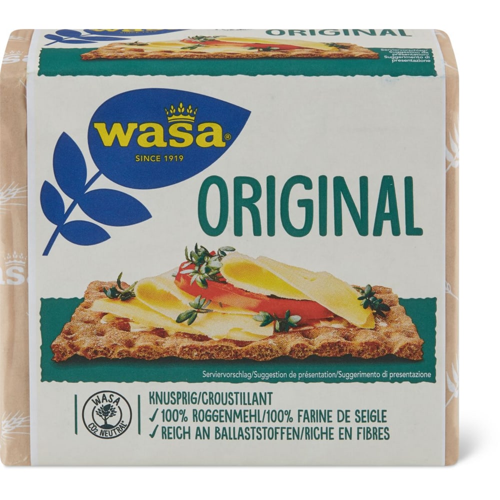 Achat Wasa · Pain croustillant à base de farine complète de seigle ·  Original • Migros