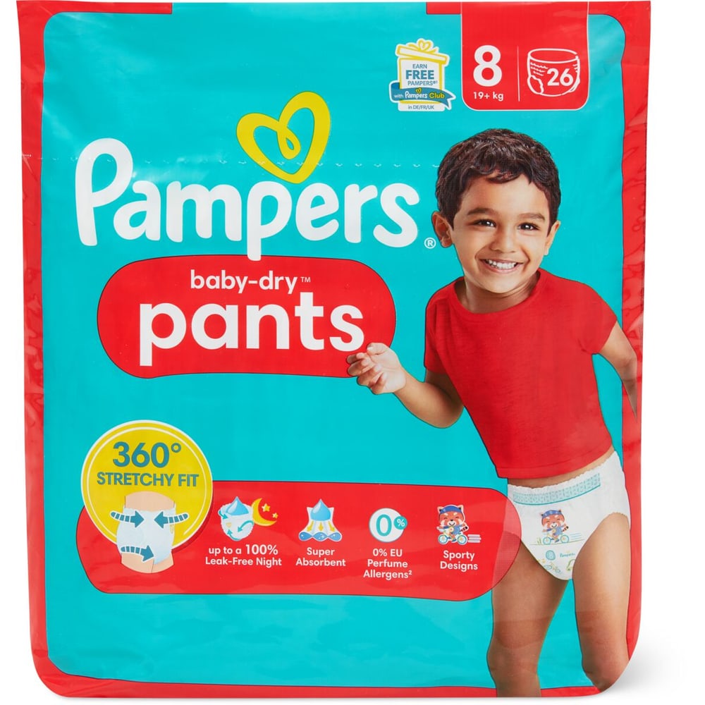 Pannolini Pampers Baby-Dry Taglia 8, 22 Pezzi, Per Bimbi Da 19 Kg