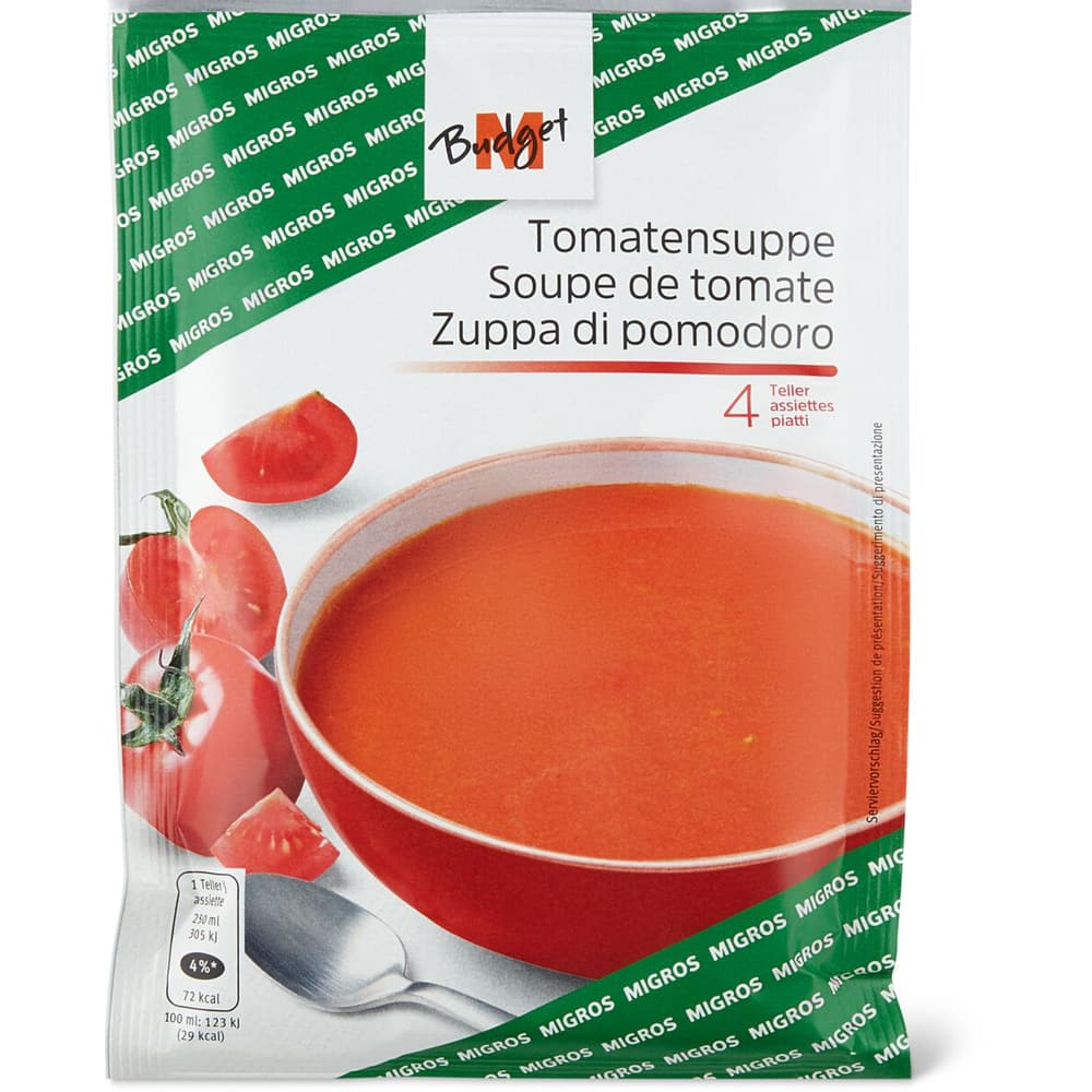 Kaufen M-Budget · Tomatensuppe • Migros