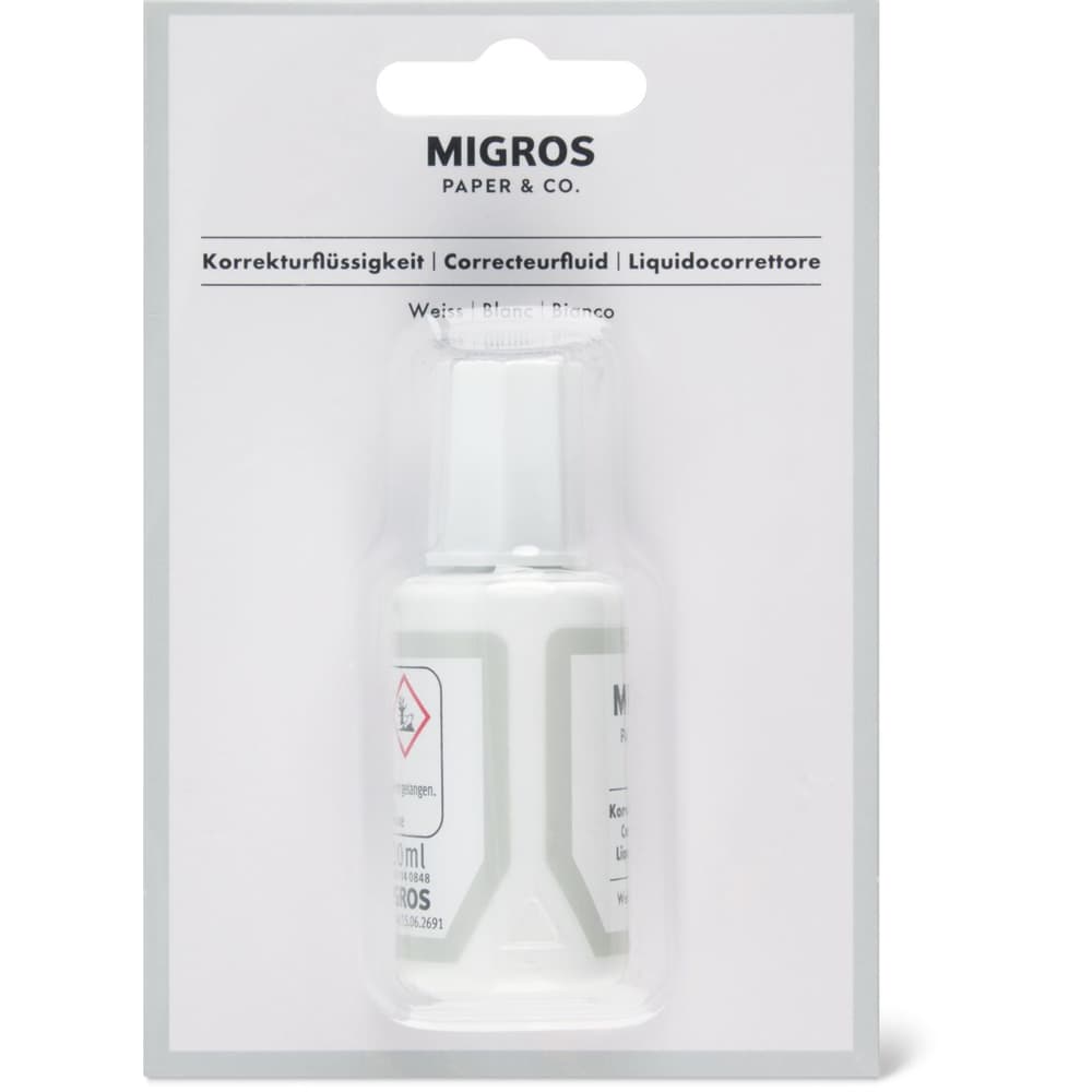 POPESQ Korrektur Fluid 20g - Weiß Mit Pinsel Für Saubere Korrekturen