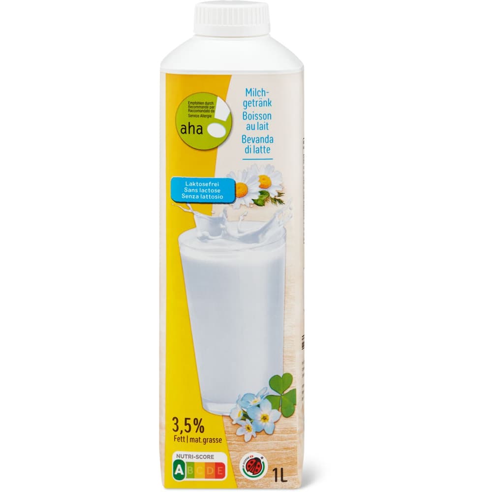 Achat aha! IP Suisse · Boisson au lait sans lactose · 3.5% de gras • Migros