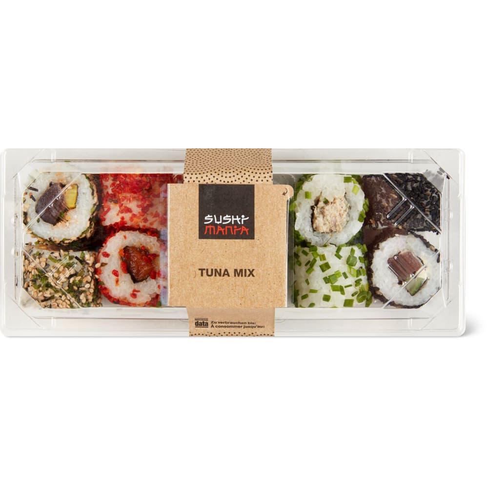 Sushi Mania · Sushi - Tuna Rolls Mix · mit Ingwer, Wasabi und Soja ...