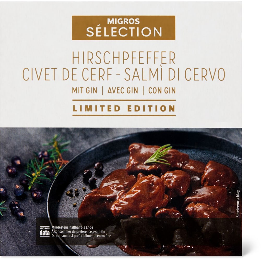 Sélection · Hirschpfeffer gekocht · mit Gin • Migros Online