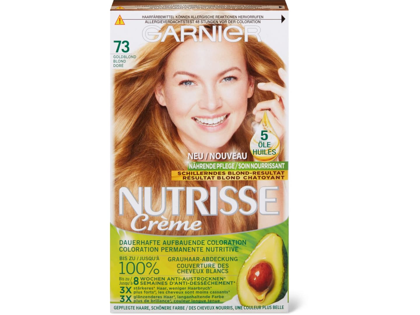 Achat Garnier Nutrisse Crème · Coloration Permanente · 73 Blond Doré • Migros 6101