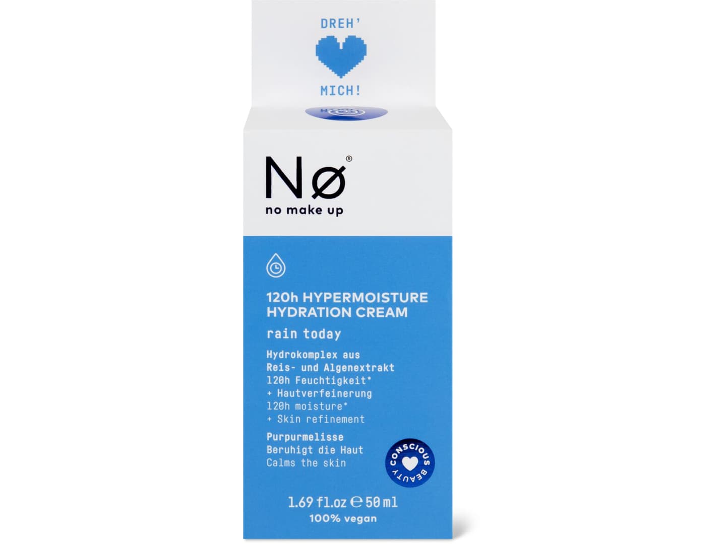 Buy No Cosmetics Rain Today · 120h hypermoisture hydration cream · calms the skin • Migros