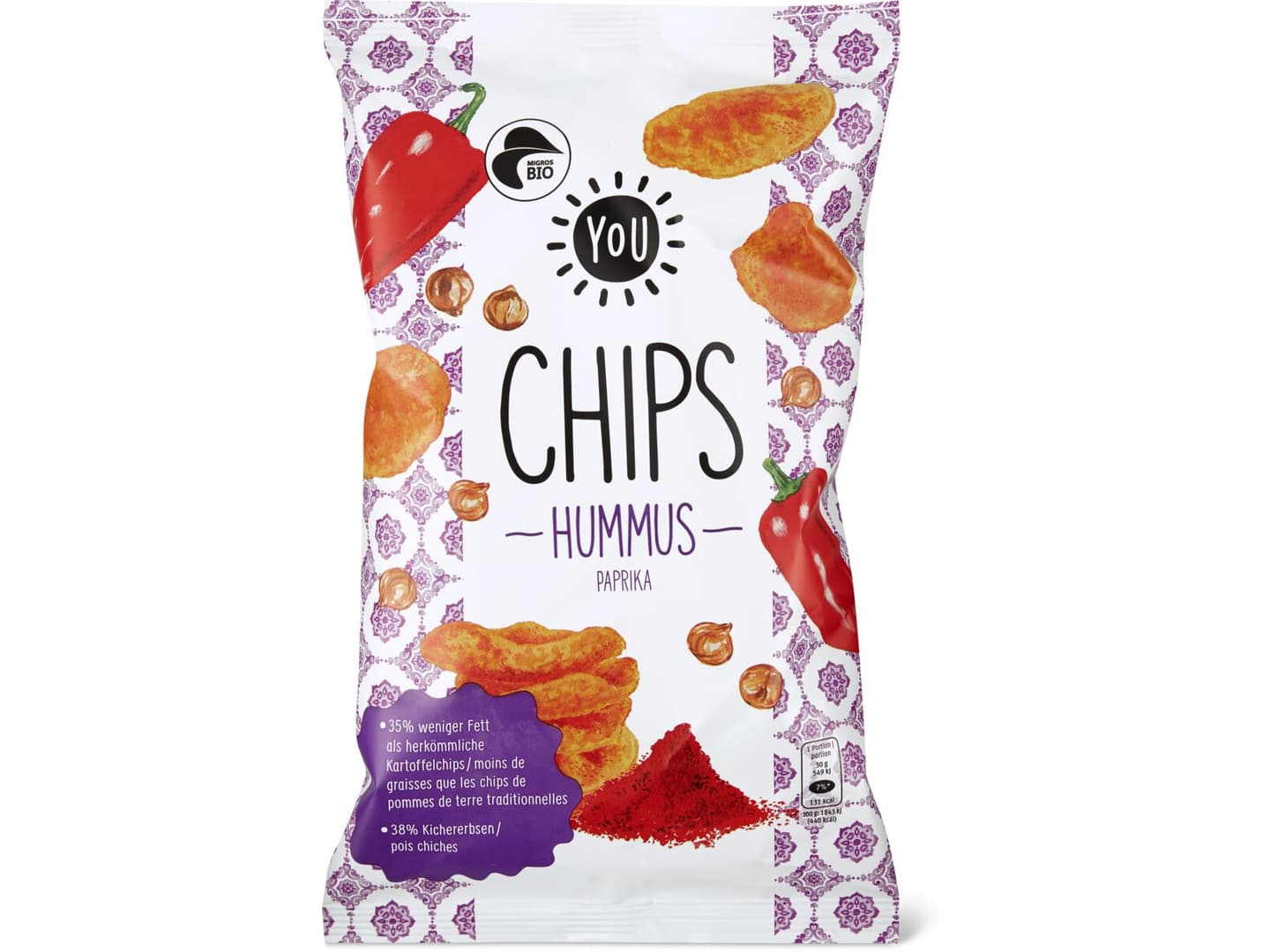 Kaufen You · Chips hummus · Paprika • Migros