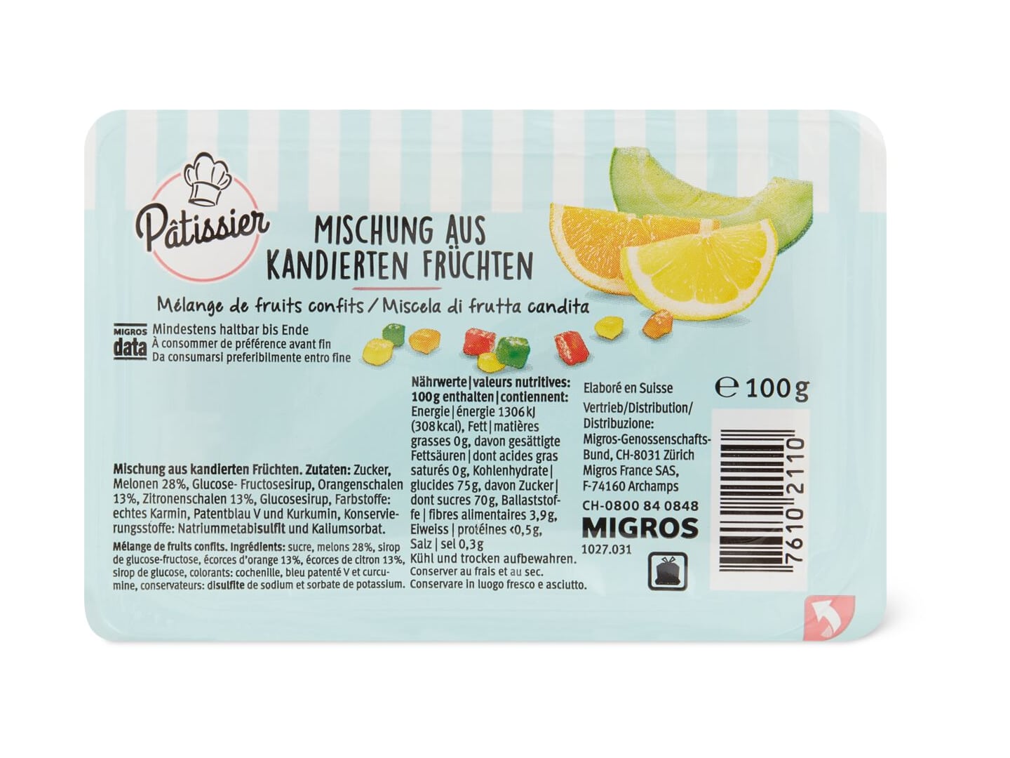 Achat Patissier · Fruits confits en cubes • Migros