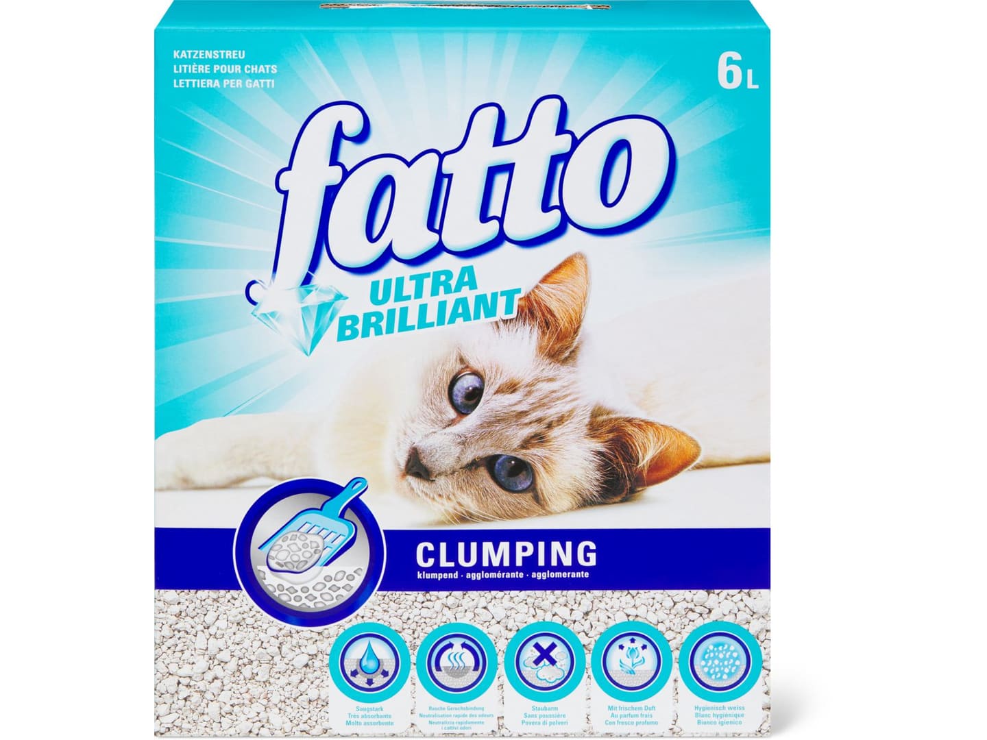 Achat Fatto Ultra Brilliant · Litière pour chats · Agglomérante sans poussière • Migros