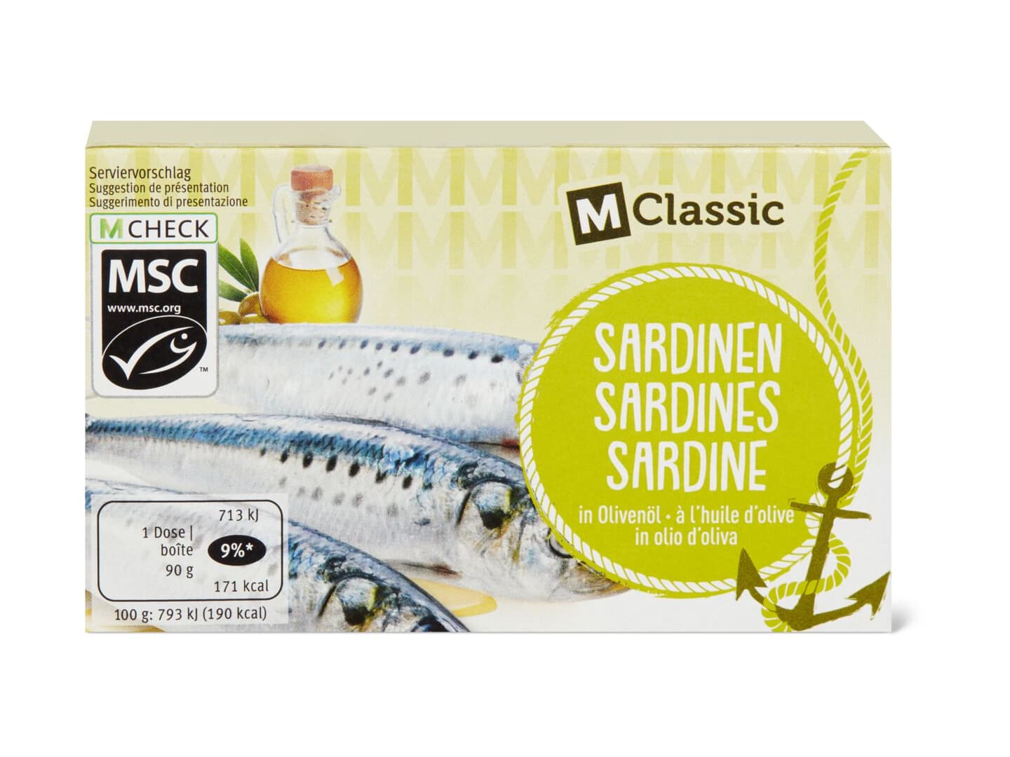 Kaufen MClassic · Sardinen ganz in Olivenöl • Migros