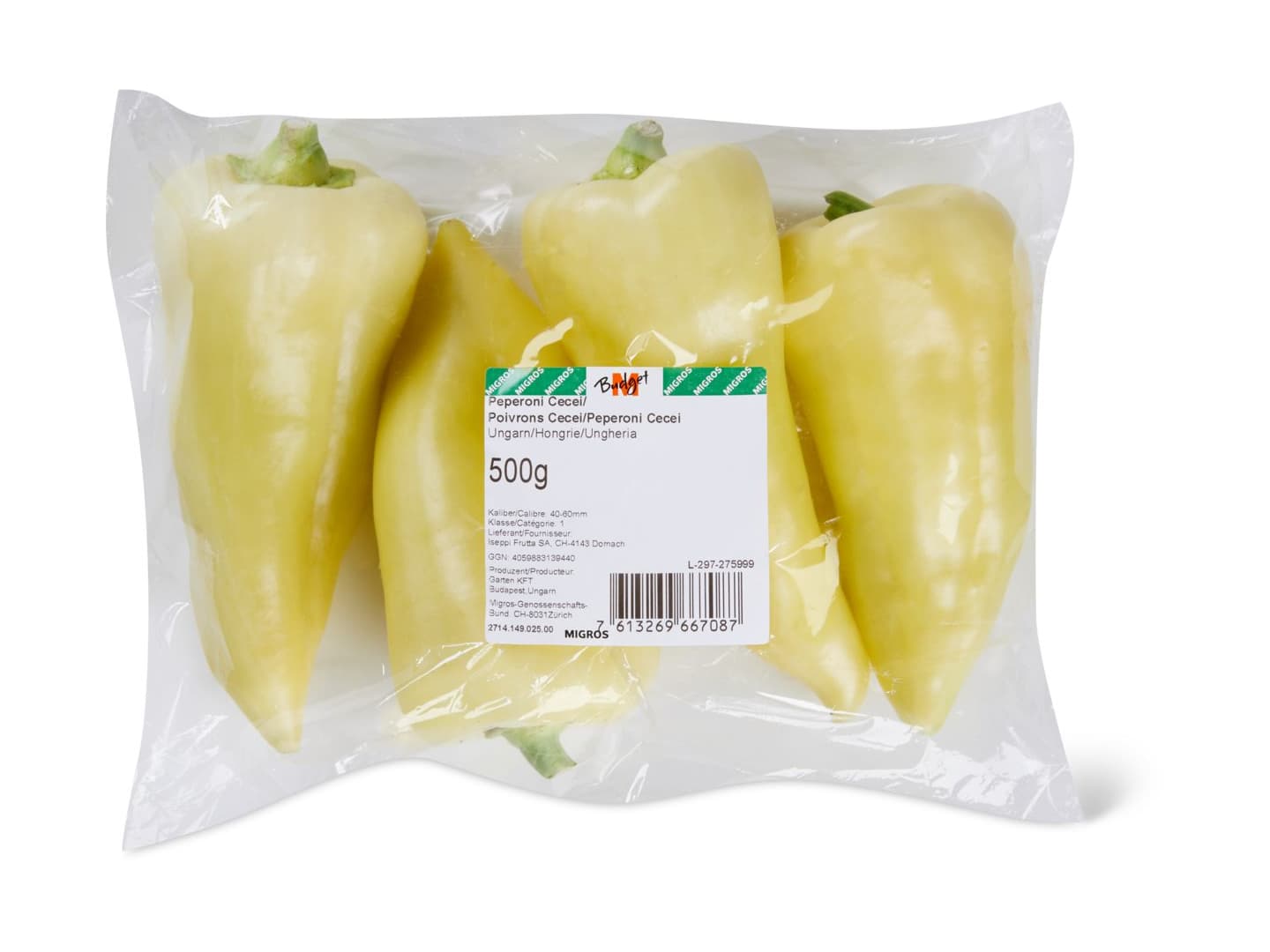 M-Budget · Spitzpeperoni · Cecei • Migros