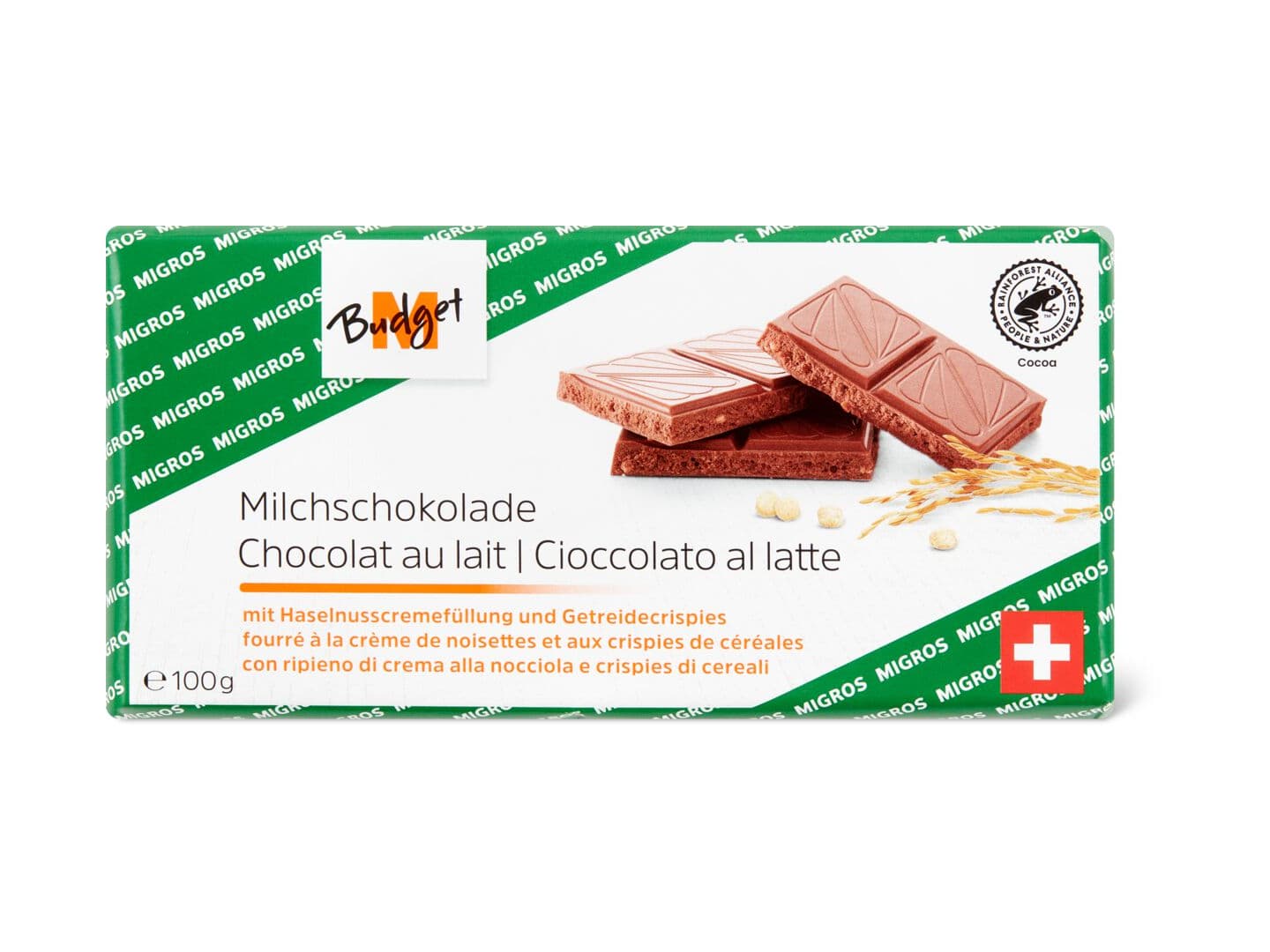 Kaufen M Budget Tafelschokolade Milchschokolade Mit Haselnussf Llung Migros