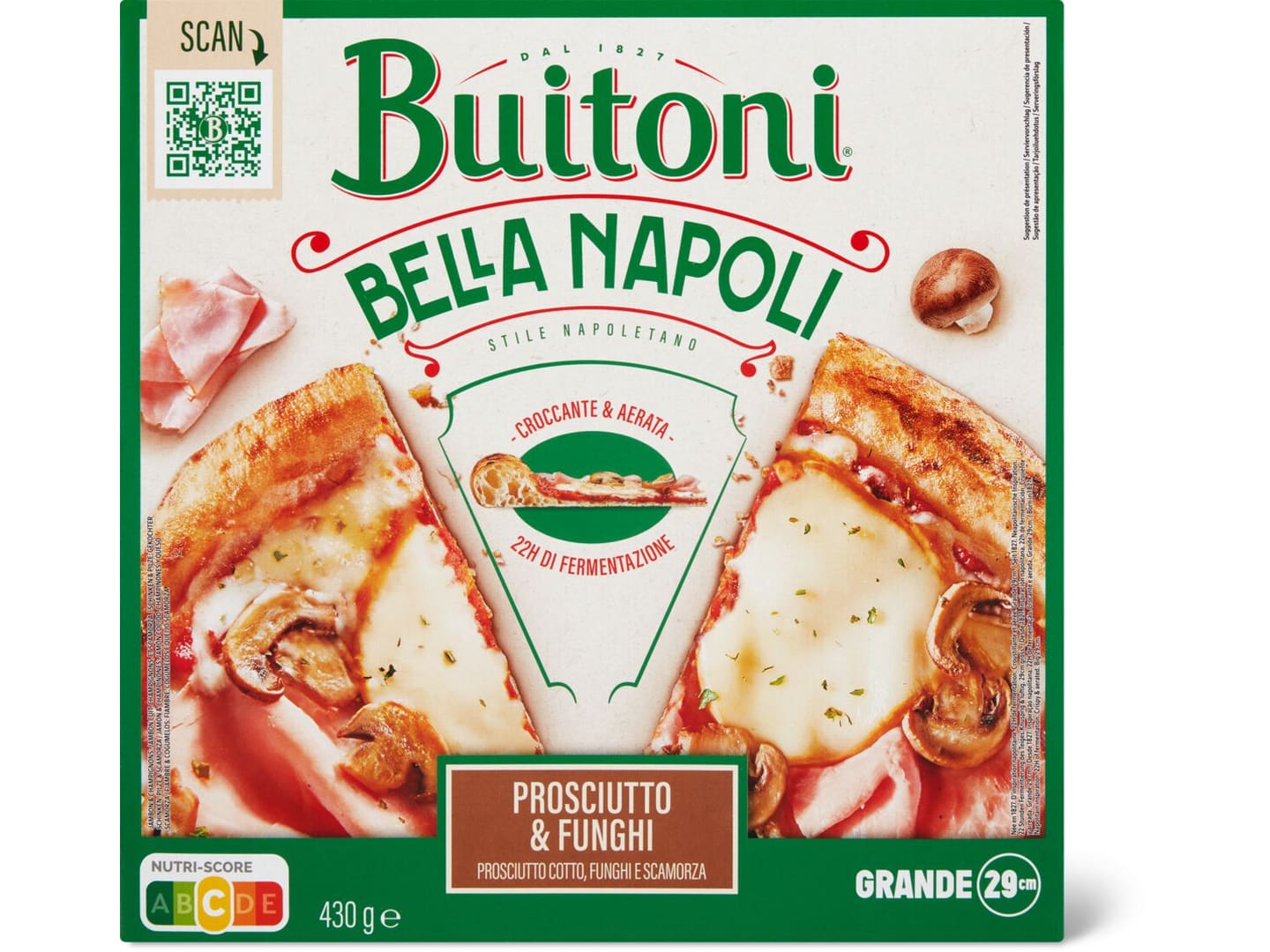 Kaufen Buitoni Bella Napoli · Pizza · Schinken & Pilze • Migros
