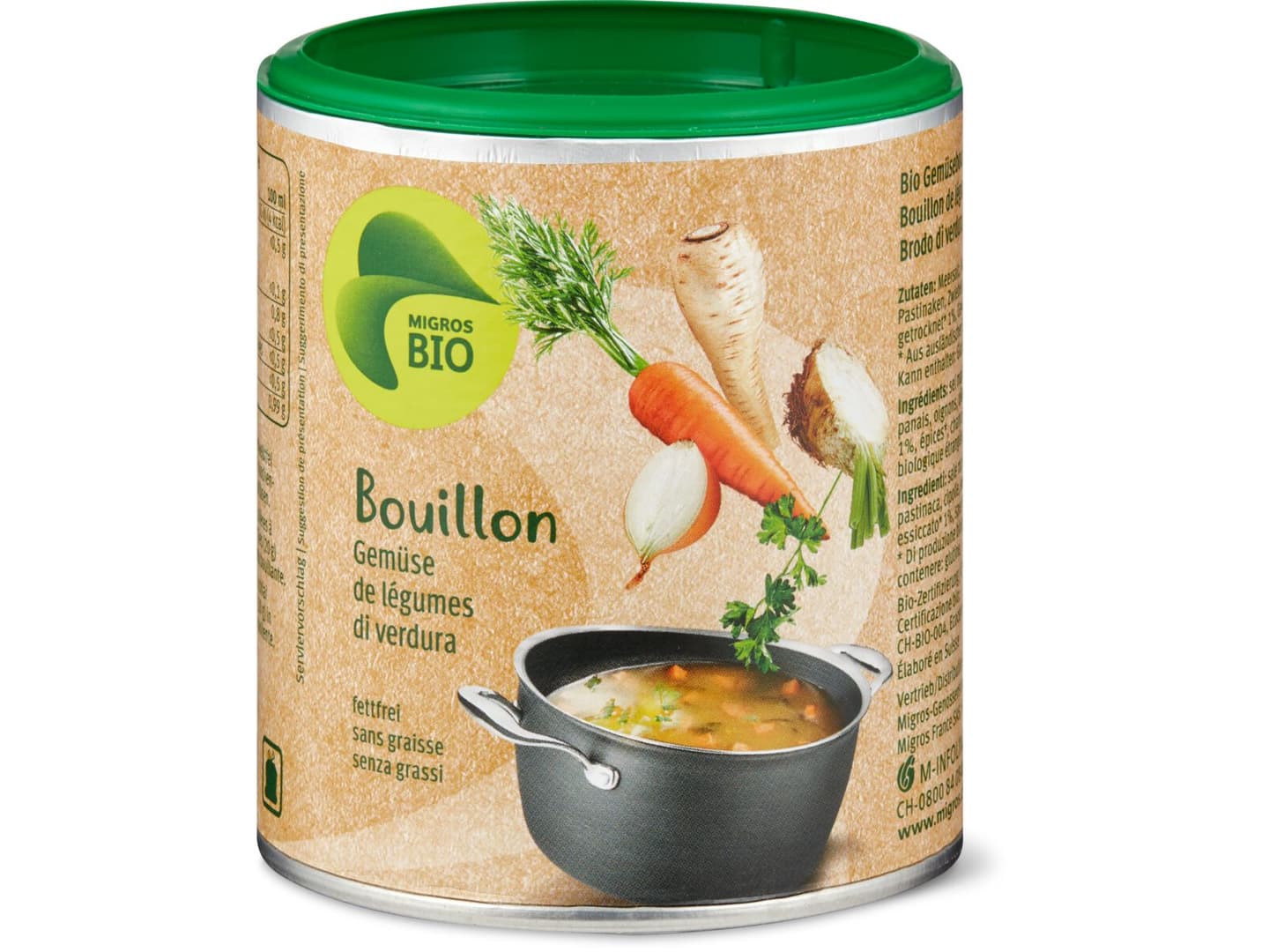Kaufen Bio · Bouillon Gemüse · Fettfrei • Migros
